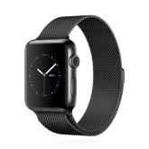 Apple WATCH Series 2 38mm schwarzes Edelstahlgehäuse mit schwarzem Milanaisearmband