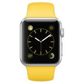 Apple WATCH Sport 1. Generation 38mm silbernes Aluminiumgehäuse gelbes Sportarmband