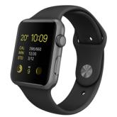 Apple WATCH Sport 1. Generation 42mm spacegraues Aluminiumgehäuse schwarzes Sportarmband