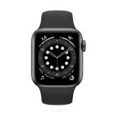 Apple WATCH Series 6 40mm GPS Aluminiumgehäuse Space Grau Sportarmband Schwarz