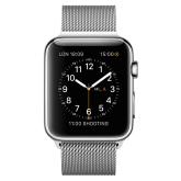 Apple WATCH 1. Generation 42mm silbernes Edelstahlgehäuse mit silbernem Milanaisearmband